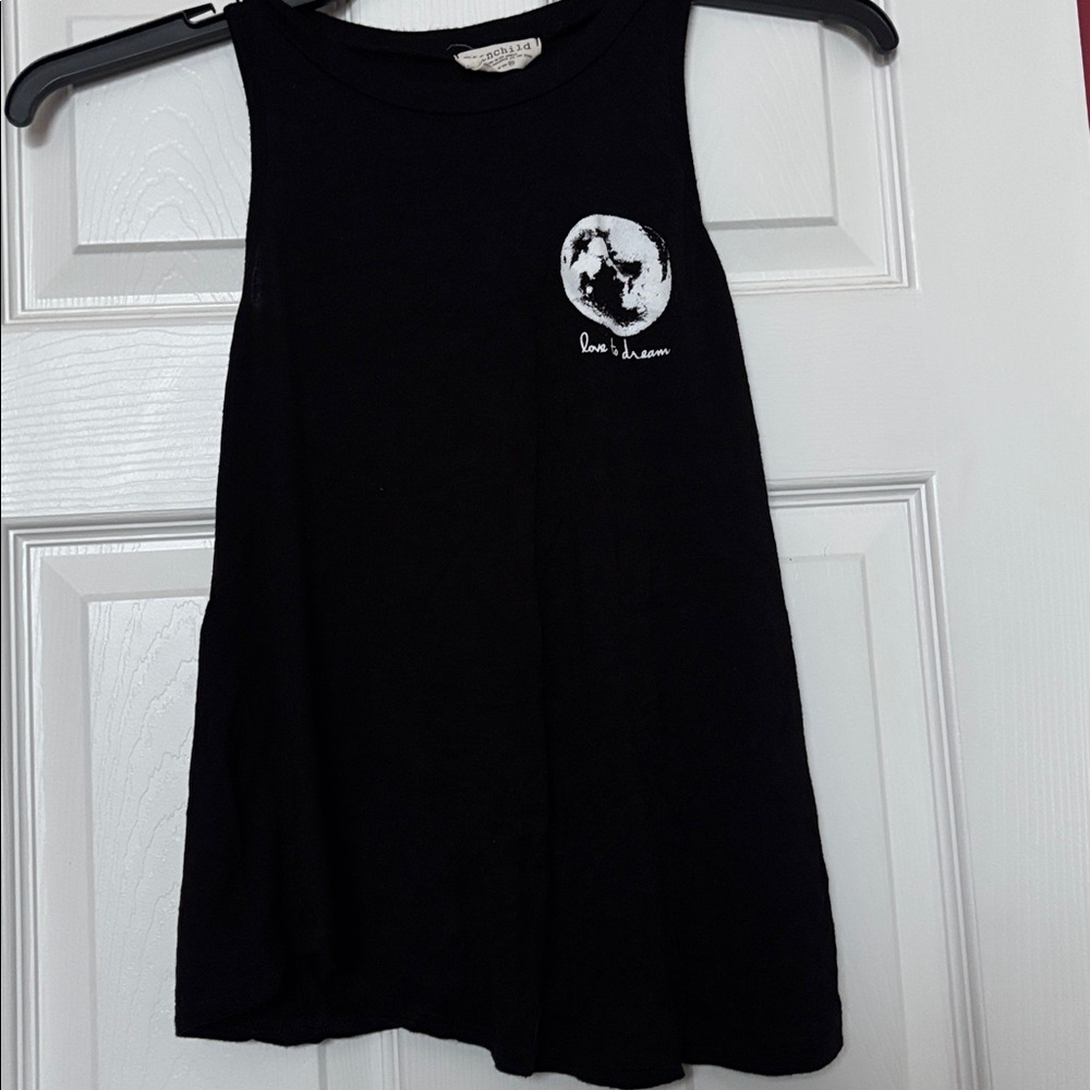 Black moonchild tank Top size xs with love to dream on back